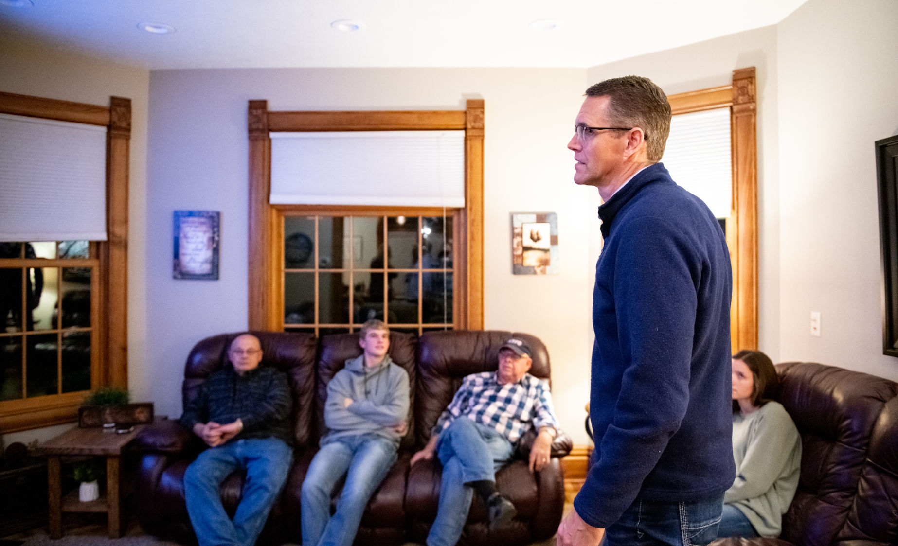 Sen. Randy Feenstra watches election results